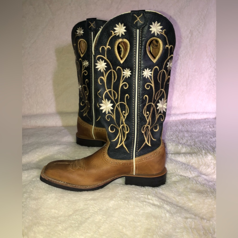 Twisted X floral embroidered boots, womens size 5.5